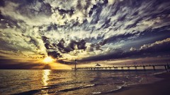 Sea sun clouds skyscapes