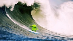 Sea surfing android waves