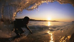 Sea surfing surfers coast sunlight men outdoors Men Sport Sports