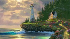 Sea Trees artwork lighthouses skyscapes