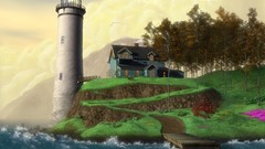 Sea Trees ocean storm lighthouses