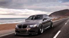 Sea tuning cars roads black cars tuned BMW M3 E92