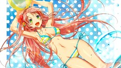 Sea water balls Anime Sample anime girls bikini orange hair 
