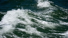 Sea water blue ocean foam white waves