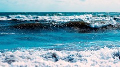 Sea water blue waves