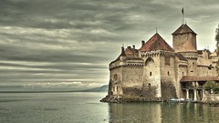 Sea water Castles buildings skyscapes