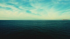 Sea water Island clouds nature sky outdoors horizon