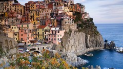 Sea water Italy architecture houses manarola Villages cinque 