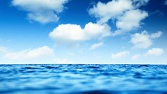 Sea water ocean blue skies