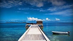 Sea water ocean paradise ships Islands Beaches piers tropical 