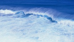 Sea water panorama surfing waves
