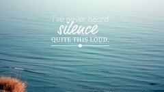 Sea water silence Typography