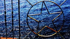 Sea water Stars railing sunlight