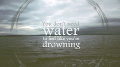 Sea water Typography drowning
