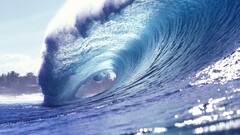 Sea waves nature water blue coast splashes