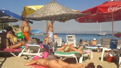 Sea woman ass Beaches lying down bikini sunbathing amateurs