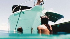 Sea woman ass Yachts underwater bikini thong split-view