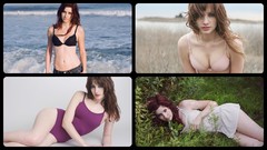 Sea woman outdoors brunettes models susan coffey redheads