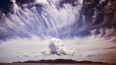 Seascape desert clouds widescreen