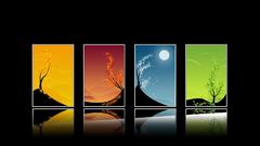 Seasons cartoon artwork