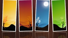 Seasons drawings frames animated artwork digital art