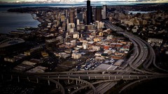Seattle roads city skyline skylines