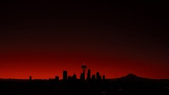 Seattle silhouettes skylines
