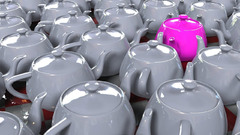 Selective coloring teapots graphic