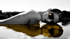 Selective coloring woman