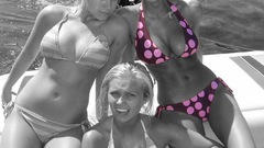 Selective coloring woman bikini