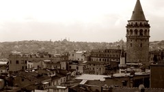 Sepia monochrome Istanbul Galata