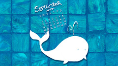 September calendars whale funny