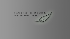 Serenity leaf Quotes wind