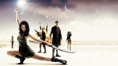 Serenity woman Celebrity Actress firefly summer glau arms raised