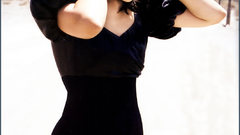 Shannyn sossamon black dress