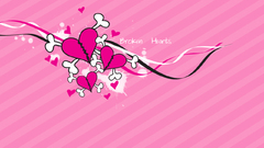 Shapes abstract broken Hearts