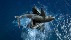 Shark Megalodon Wild nature