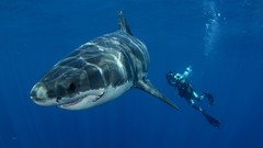 Sharks diving