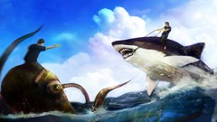 Sharks funny artwork