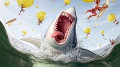 Sharks funny artwork