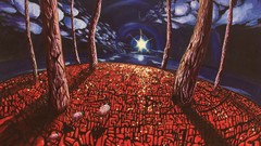 Sheep drawings surreal artwork desolate