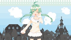 Sheep Shorts hatsune miku vocaloid wink open mouth twintails 