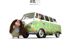Sheep Volkswagen 3d low-angle