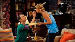 Sheldon cooper jim parsons kaley cuoco feeding TV series The 