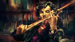 Sherlock Holmes digital art benedict cumberbatch TV series Men