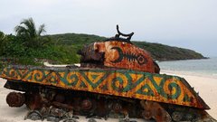 Sherman graffiti tanks Beaches