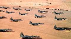 Shield fighter jets deserts