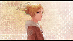 shingeki no kyojin Annie Leonhart Anime blonde blue eyes tears
