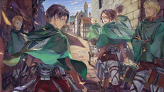 shingeki no kyojin Hanji Zoe petra ral Levi Ackerman anime girls