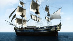 Ship large sails Watercraft